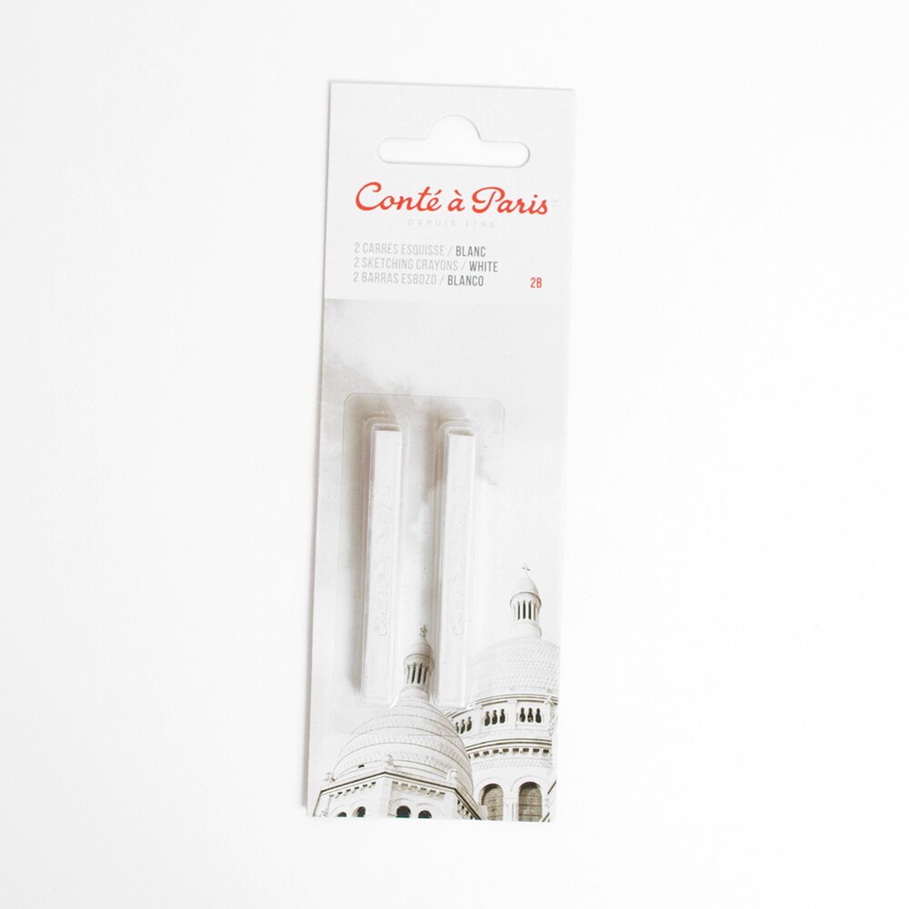 Conte, Crayon, White, 2B, 2 Pack